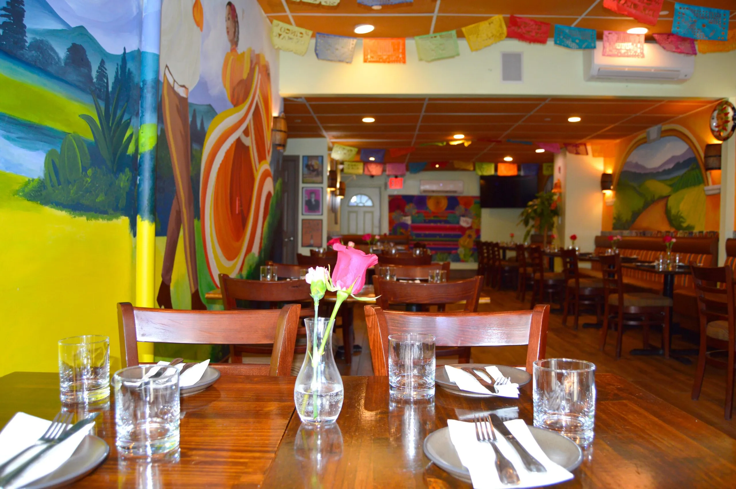 The welcoming dining room at The Burrito Poblano
